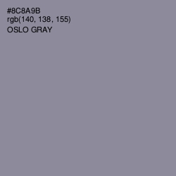#8C8A9B - Oslo Gray Color Image